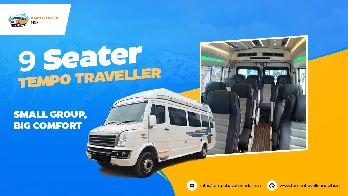 9 Seater Tempo Traveller on Rent